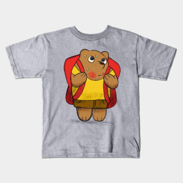 School Bear Kids T-Shirt by slugspoon